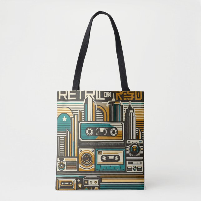 Bolso De Tela Diseño retro (Anverso)