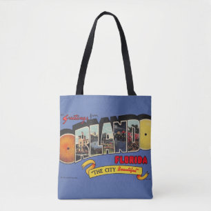 Bolso De Tela Diseño Retro Antiguo de Orlando Florida 