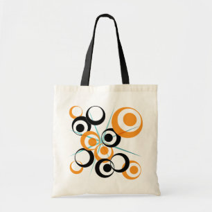 Bolso De Tela Diseño retro del círculo