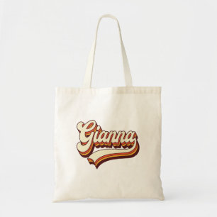 Bolso De Tela Diseño Retro Gianna Nombre Años 70 Vintage