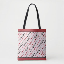 Bolso De Tela Diseño Romántico de Flecha, Corazón y Amor