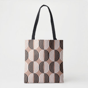 Bolso De Tela Diseño sin inconvenientes de círculos geométricos 