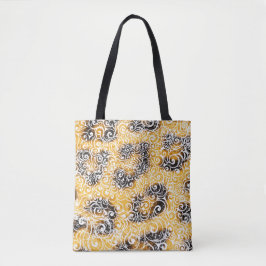 Bolso De Tela Diseño Swirly Leopard