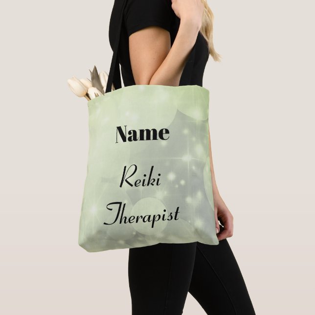 Bolso De Tela Diseño terapéutico de Reiki personalizado (Detalle)
