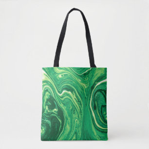 Bolso De Tela Diseño textil mixto creativo verde brillante. Grun