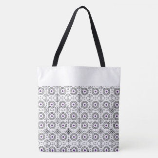 Bolso De Tela Diseño trenzado de Mandala y motivos de hoja