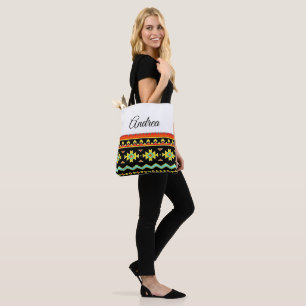 Bolso De Tela Diseño tribal brillante personalizado