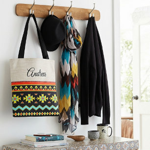 Bolso De Tela Diseño tribal brillante personalizado 