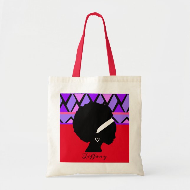 Bolso De Tela Diseño tribal de mujeres africanas (Frente)