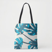 Diseño tropical, azul, caprichoso