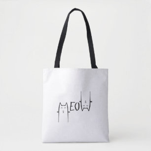 Bolso De Tela diseño único amante del gato miau