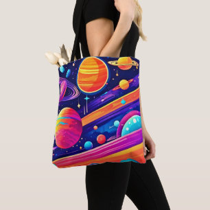 Bolso De Tela Diseño vibrante de Sinfonía Cósmica