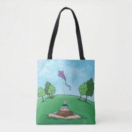 Bolso De Tela Diseño volador de cometas Tote Bag