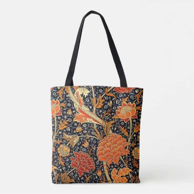 Bolso De Tela Diseño William Morris, Cray (Reverso)
