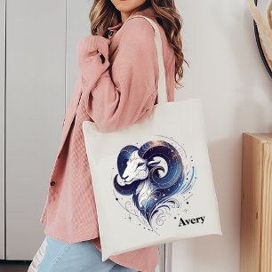 Bolso De Tela Diseño Zodiac Avery Watercolor de moda
