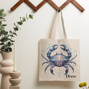 Bolso De Tela Diseño Zodiac de color de agua de cáncer de moda