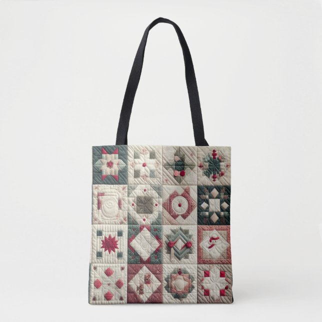Bolso De Tela Diseños de Navidades terminados (Anverso)