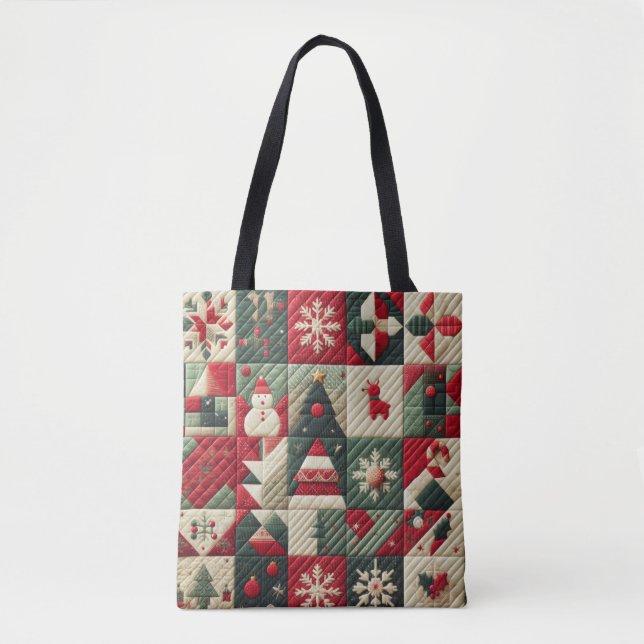 Bolso De Tela Diseños de Navidades terminados (Anverso)