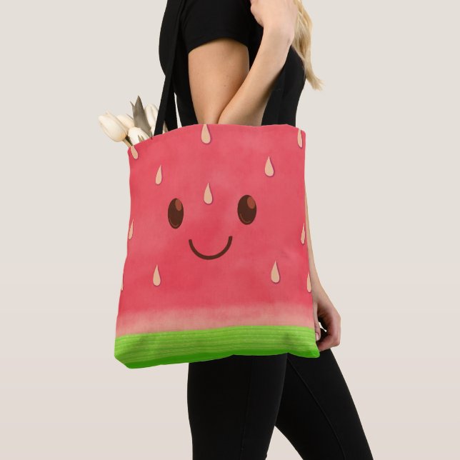 Bolso De Tela Diseños de sonrisa de Cute Watermelon (Detalle)