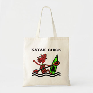 Bolso De Tela Diseños y cosas del polluelo del kajak