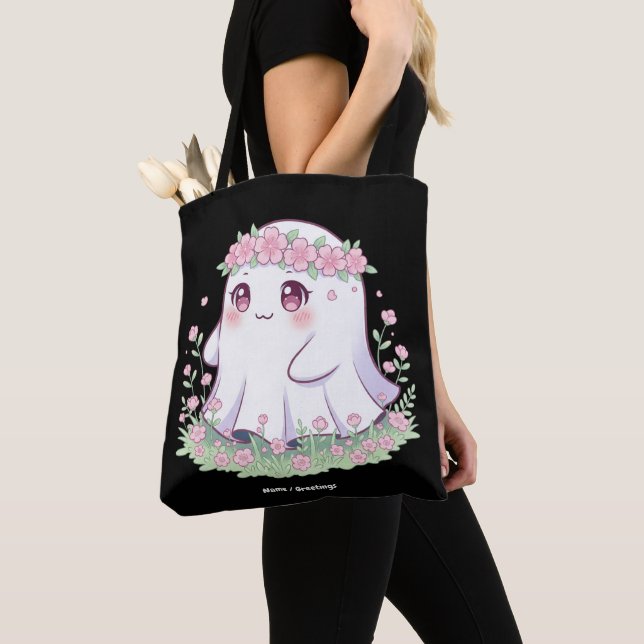 Bolso De Tela Disfraces de Fantasma Floral Halloween para mujere (Detalle)