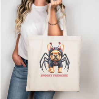 Bolso De Tela Disfraz de araña Frenchie cachorro Halloween 
