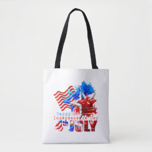 Bolso De Tela Disfruta Camisetas Geniales del 4 de Julio de EE.