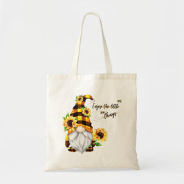 Bolso De Tela Disfruta del Gnome Girasol de las Pequeñas Cosas