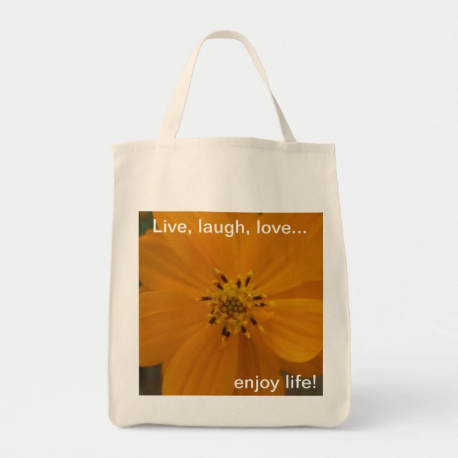 Bolso De Tela ¡Disfrute de la vida! (Frente)