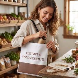 Bolso De Tela Disposiciones de la finca tipografía rústica marró