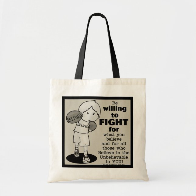 Bolso De Tela Dispuesto a luchar (Frente)