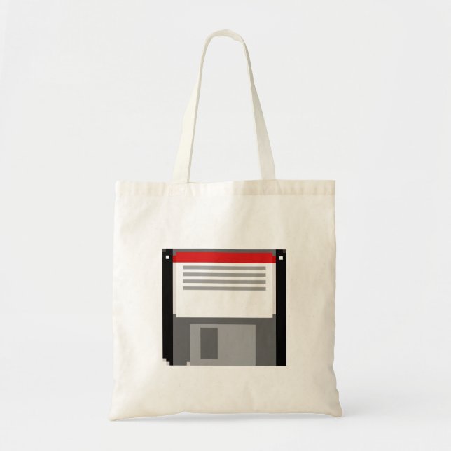 Bolso De Tela Disquete de arte de píxeles (Frente)