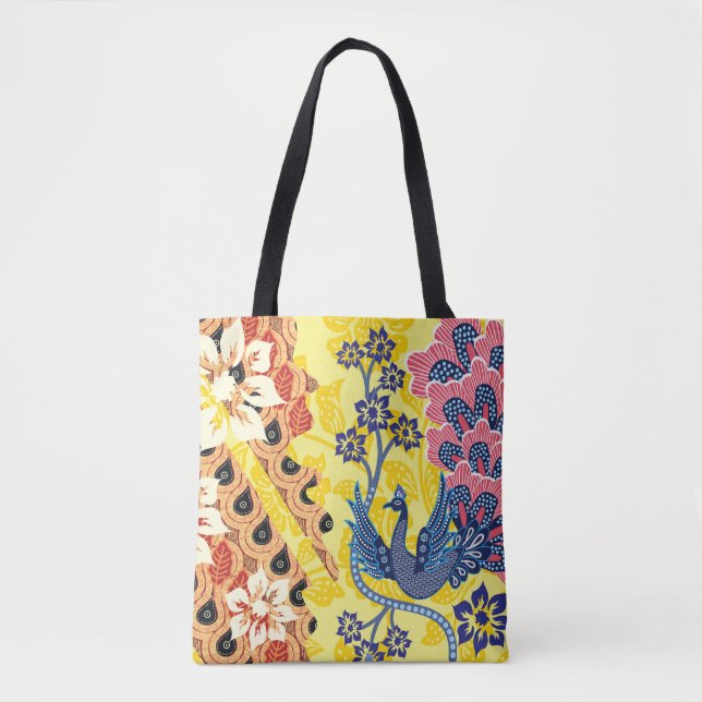 Bolso De Tela Distintivos motivos de la batik indonesia (Anverso)