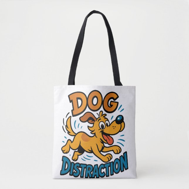 Bolso De Tela Distracción de perros (Anverso)