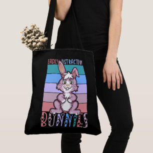 Bolso De Tela Distrado fácilmente por Bunnies Cute Bunny Lover