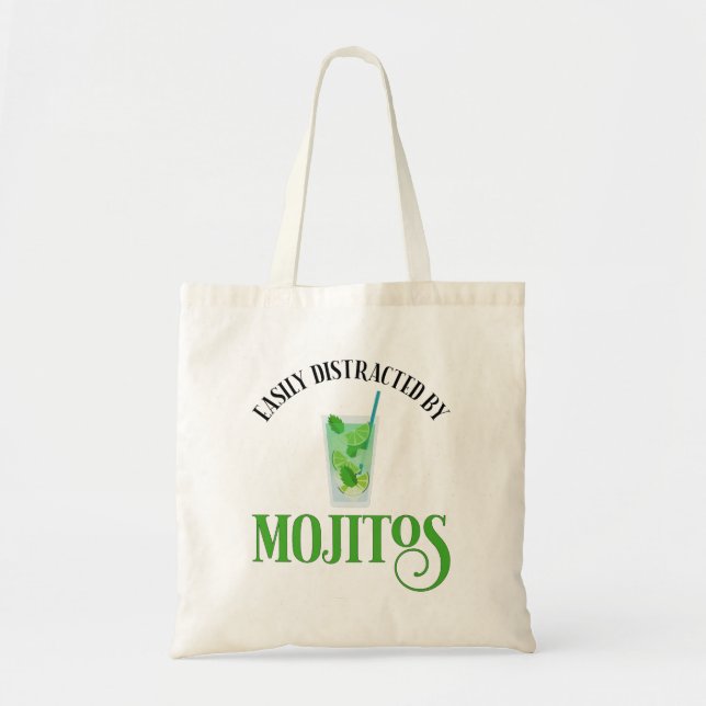 Bolso De Tela Distrado Fácilmente Por Mojitos (Frente)
