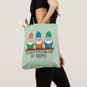 Bolso De Tela Distraído fácilmente por gnomos