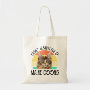 Bolso De Tela Distraído Fácilmente Por Maine Coons