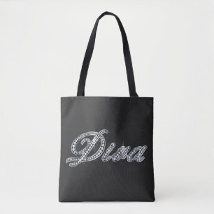 Bolso De Tela Diva "Bling de diamantes"