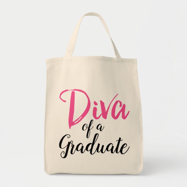 Bolso De Tela ¡Diva de un graduado! (Frente)