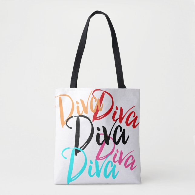 Bolso De Tela "Diva" Tote Bag (Anverso)