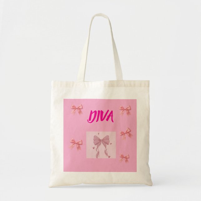 Bolso De Tela Diva Tote Bag (Frente)