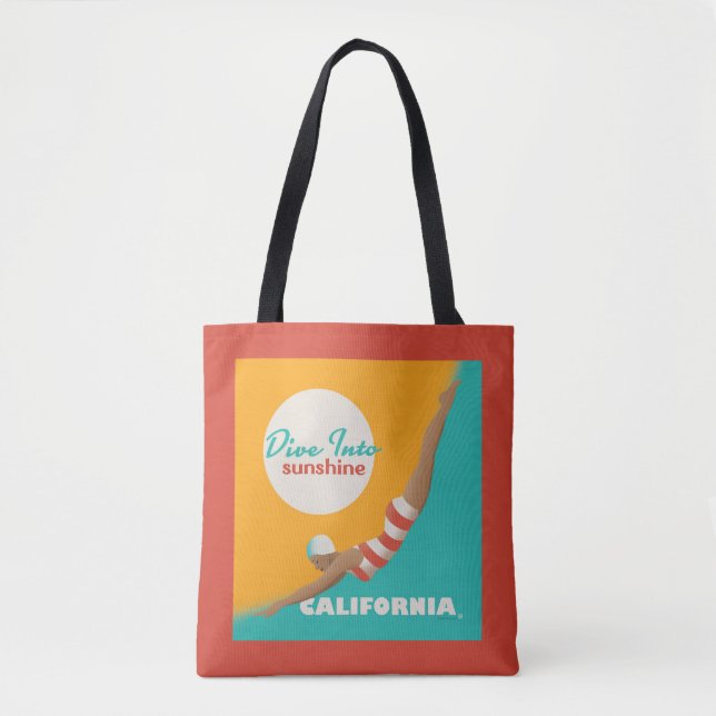 Bolso De Tela Dive Into Sunshine | California (Anverso)