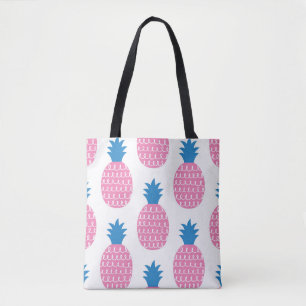 Bolso De Tela Diversión a la piña, diseño vintage sin foco.