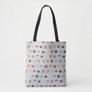 Bolso De Tela Diversión animal: perros gatos mezcla de doodle