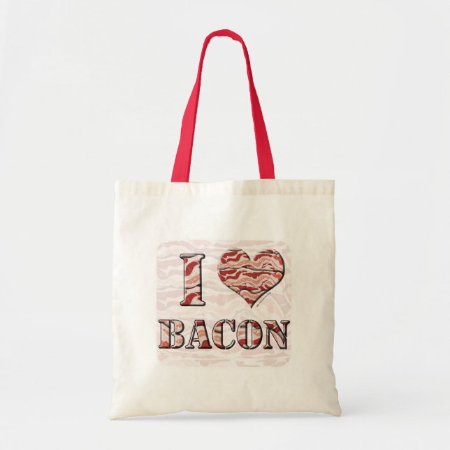 Bolso De Tela Diversión Bacon Love Epic Heart Breakfast Slogan (Frente)