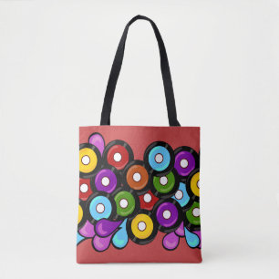 Bolso De Tela Diversión Celebración de Registros Colorido Patrón