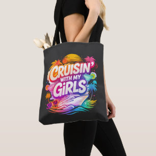 Bolso De Tela Diversión Crucero con Mis Chicas Vacaciones en Cru