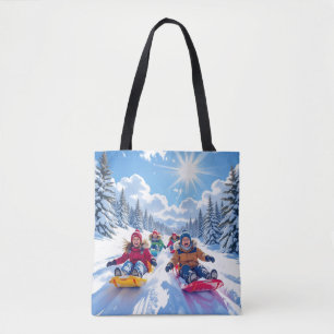 Bolso De Tela Diversión de invierno alegre para niños