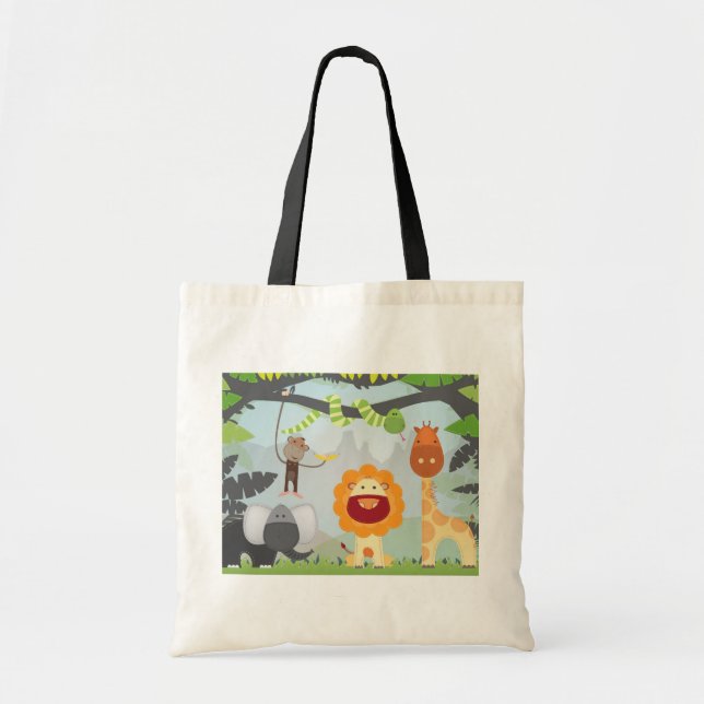 Bolso De Tela Diversión de la selva (Frente)